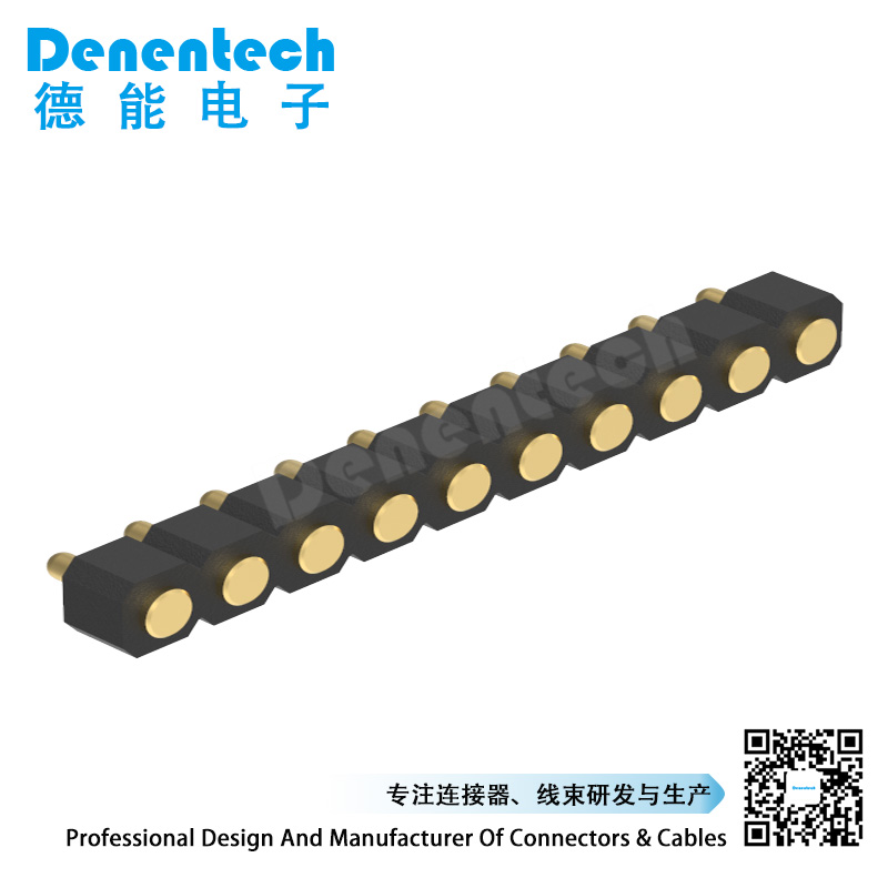 Denentech high quality 3.0MM H2.5MM single row male straight SMT pogo pin connector